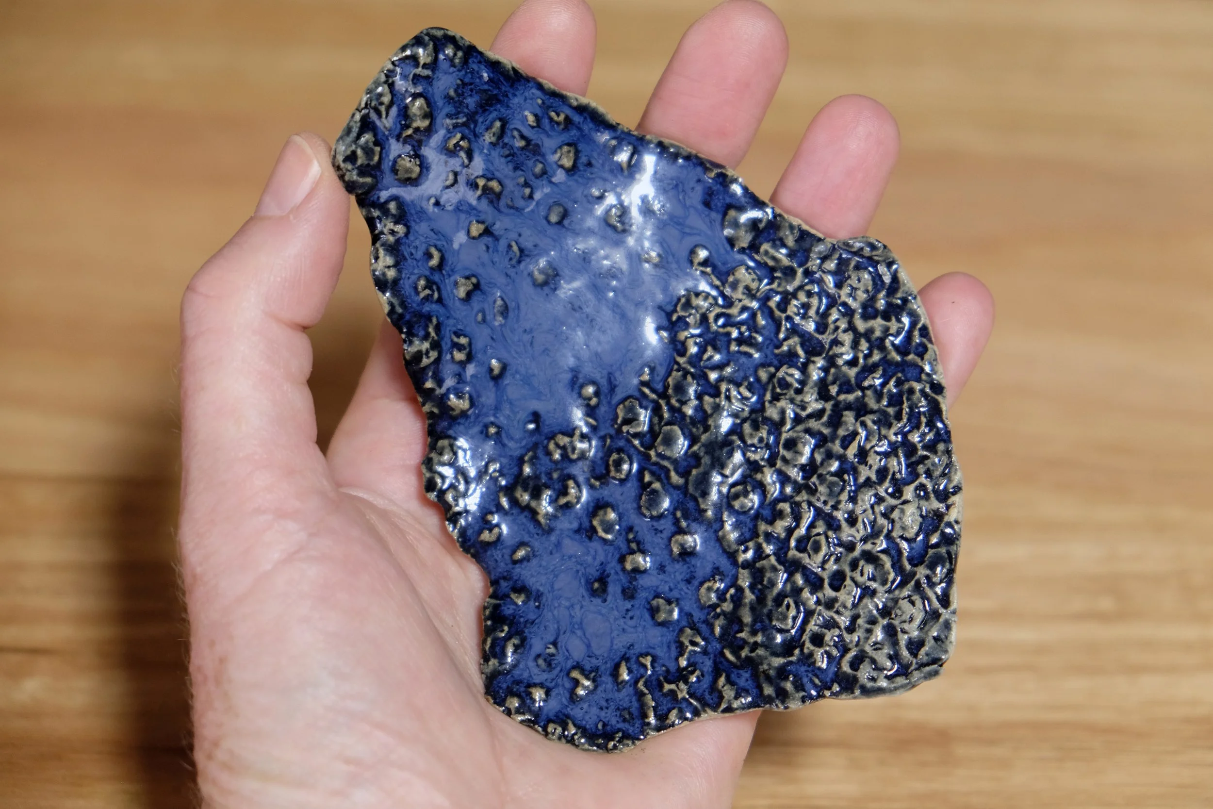 Blue gloss ring dish