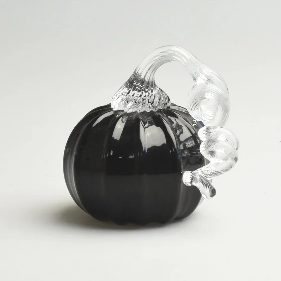 Black Pumpkin with Clear Stem