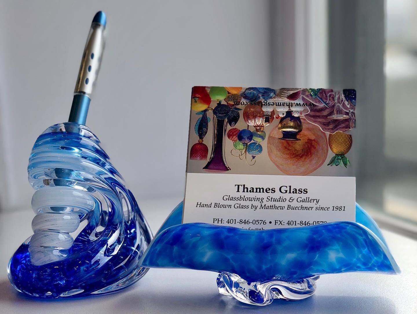 Now that businesses are opening back up it&rsquo;s time to treat yourselves with our glass wave pen holders and card holders!! Our card holders catch the eye and will make your business cards ready for the taking!