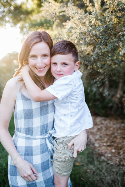 Mont Albert family photographer mother and son backlight natural sunset melbourne summer