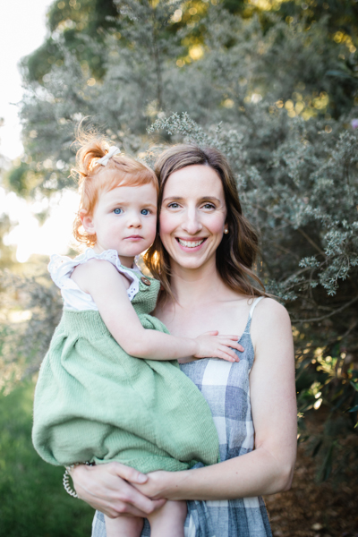 Ringwood family photographer mother and daughter backlight natural sunset melbourne candid summer red head girl