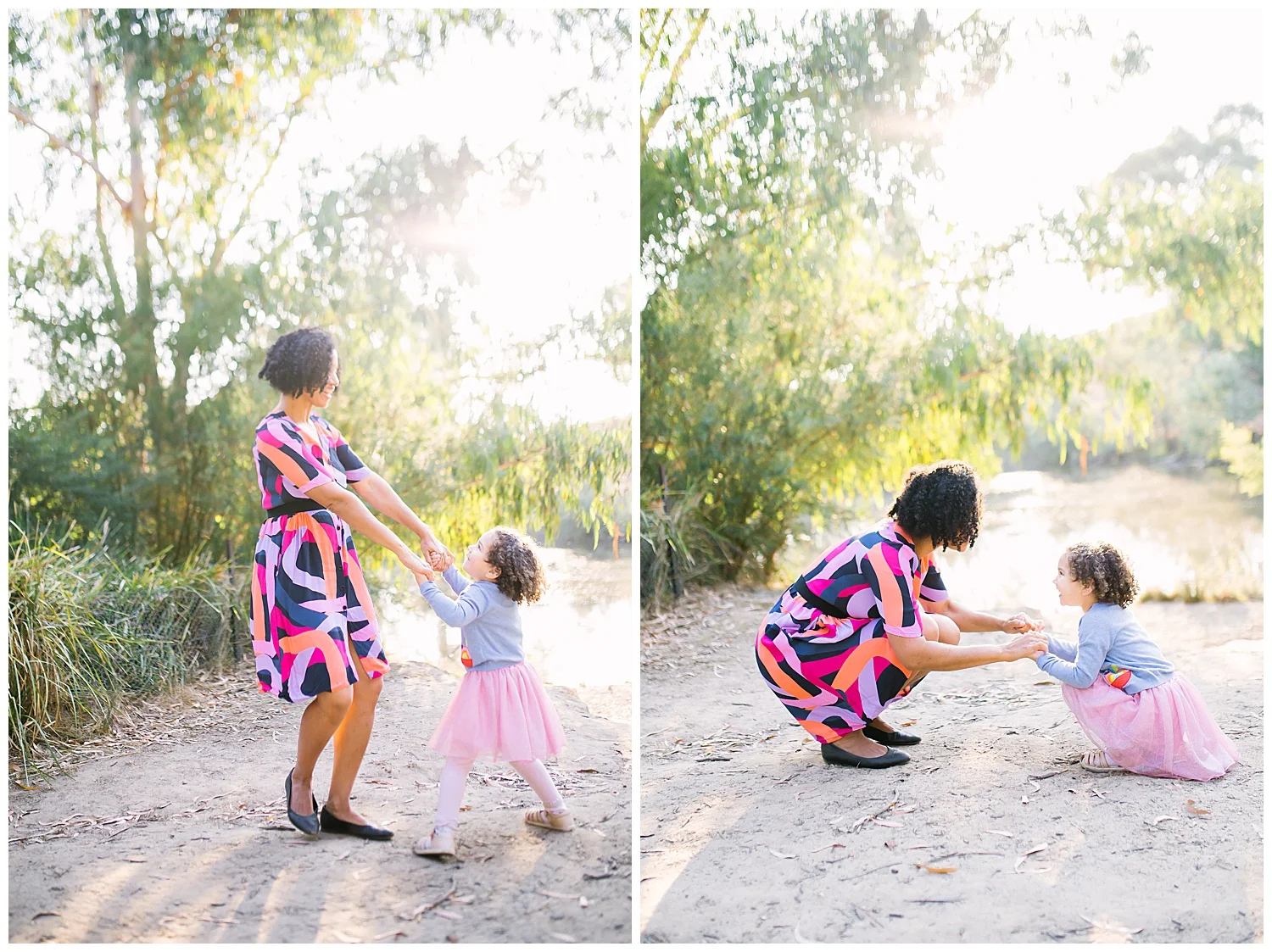 Mother and daughter family photographer photography portrait beach sunrise sunset black and white candid natural light sunlight 