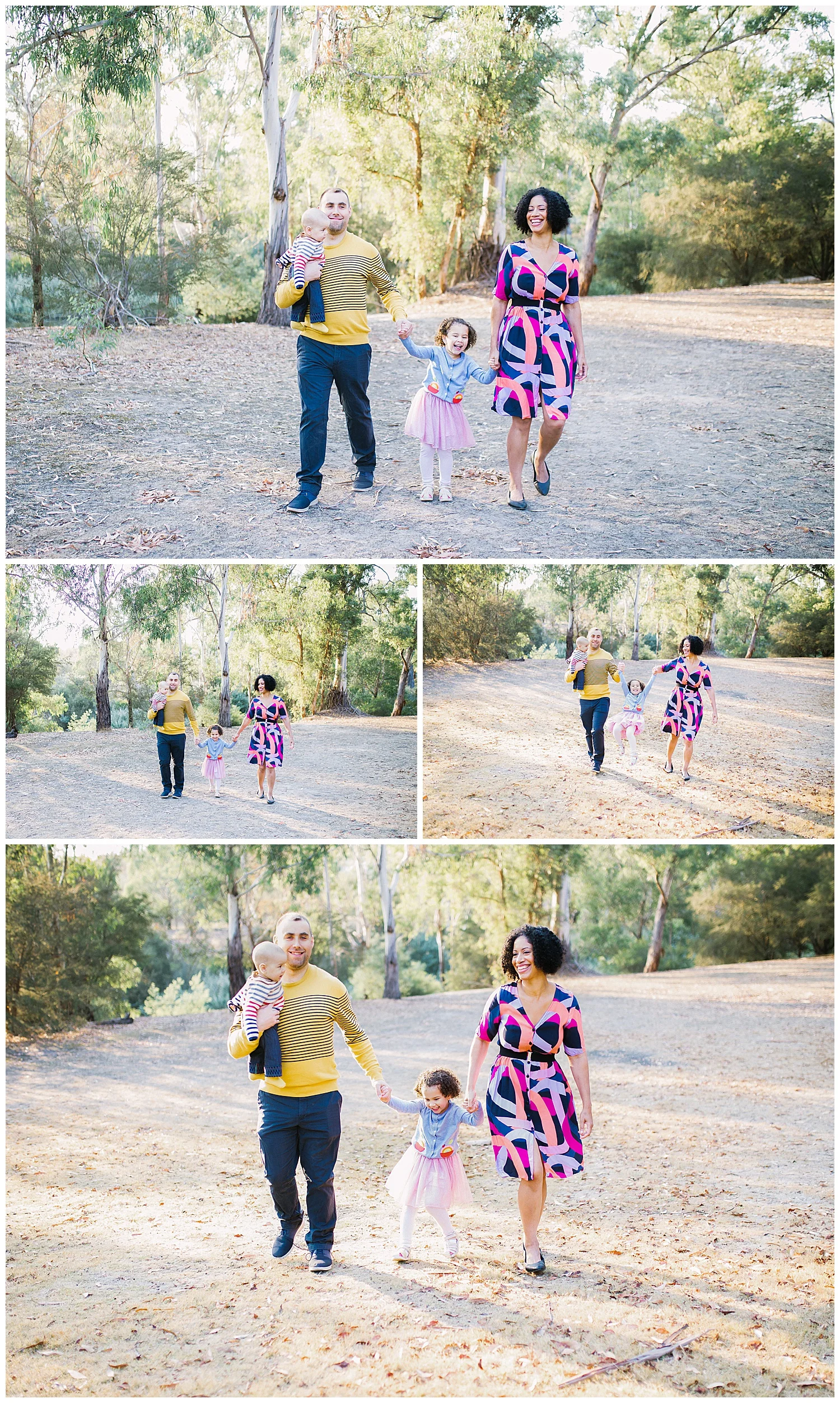 Family of four family photographer photography portrait sunrise colourful sunlight Malvern, Camberwell, Hawthorn, Kew, 