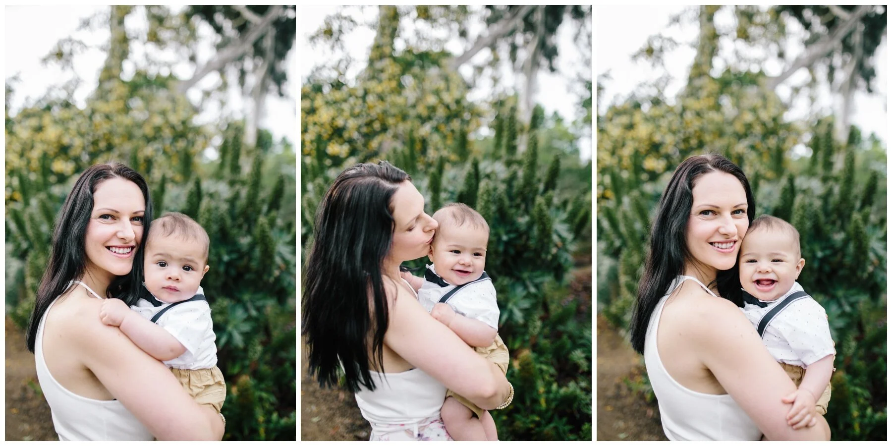 Ivanhoe family photographer photography mother and baby son rose garden