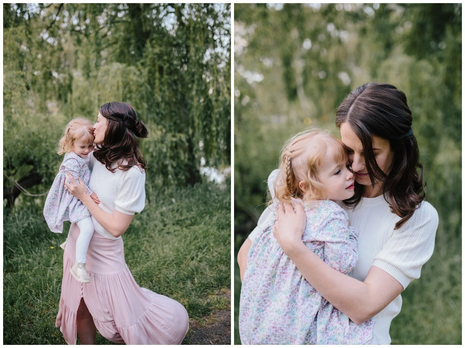 Eaglemont family photographer siblings mother and daughter backlight natural sunset melbourne candid summer autumn