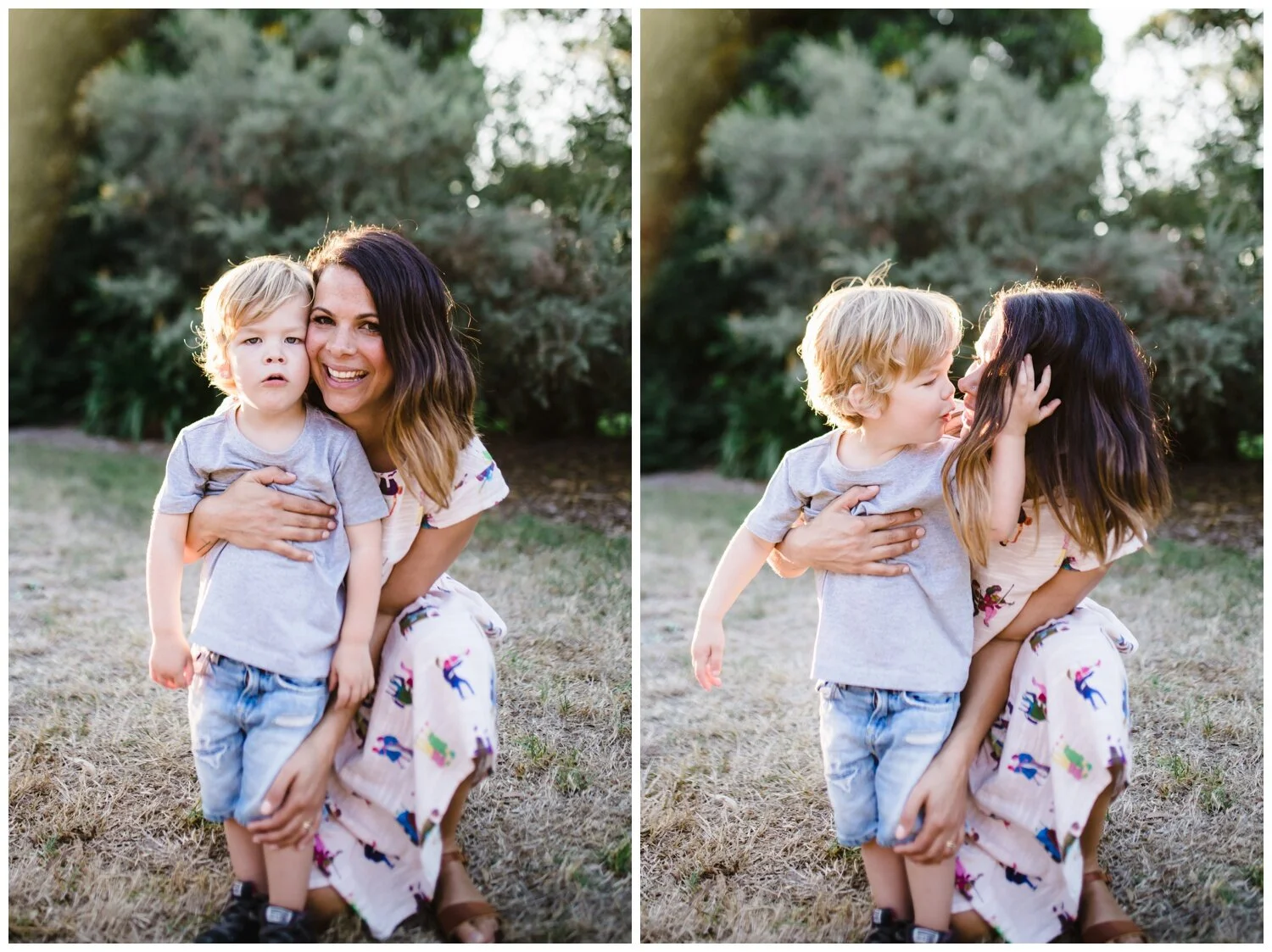 Family photographer Preston. Natural family photography. Siblings. Brother and sister. Backlight. Natural light. Sunset. Sunrise. Melbourne. Candid summer autumn spring garden