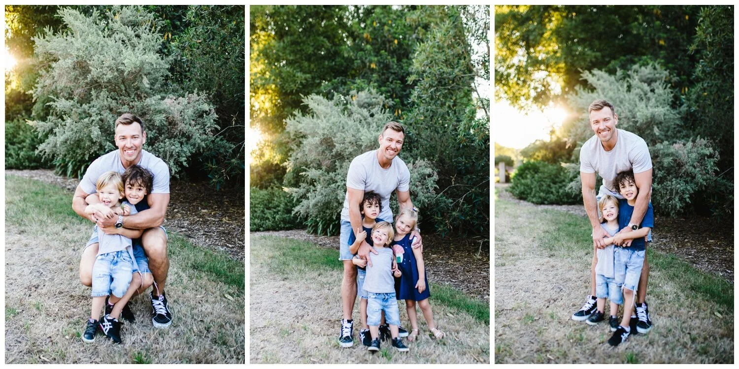 Family photographer Pascoe Vale South. Natural family photography. Siblings. Brother and sister. Backlight. Natural light. Sunset. Sunrise. Melbourne. Candid summer autumn spring garden