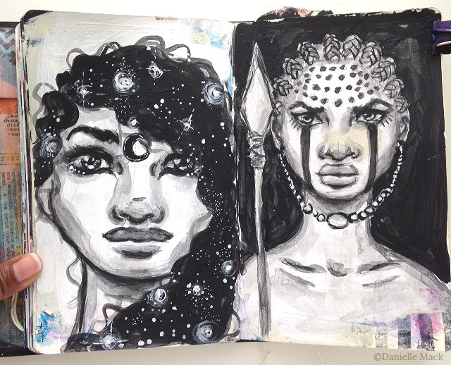 Day 4: Prompt - Moon Princess Day 5: Prompt - Tribal Warrior
