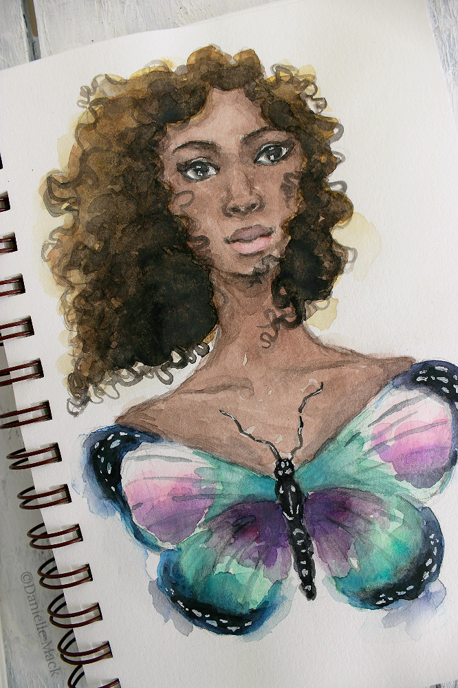 Watercolor in Strathmore mixed media journal. I haven't come up with a title yet...