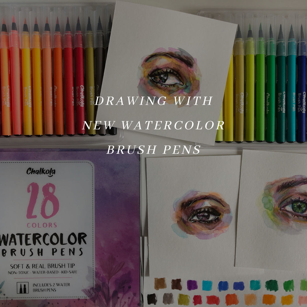 How to Draw a Portrait Using Watercolor Brush Pens - Chalkola