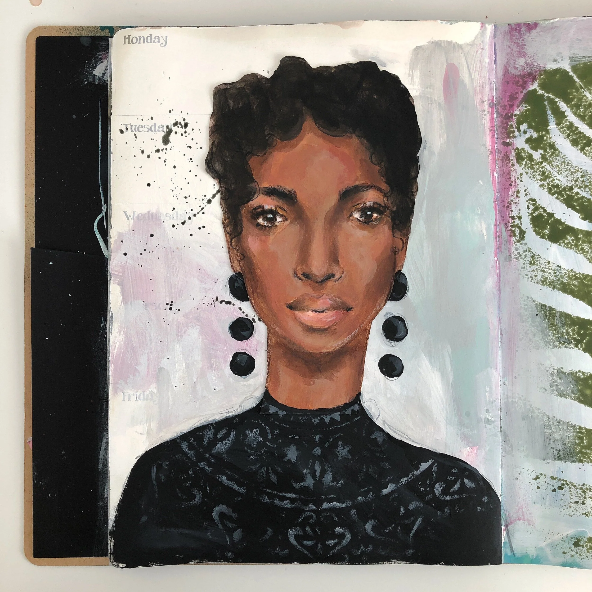 Day 2 | 7-Day Mixed Media Art Journal Series (Winter 2021) — A painted page