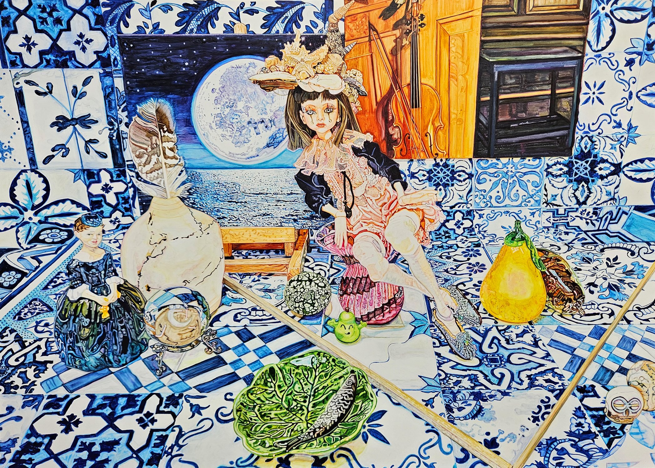 A Room with a View of the Moon (After Eileen Agar)