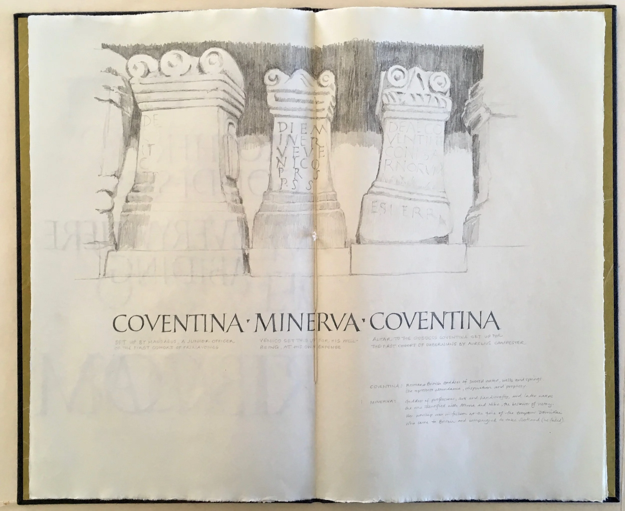 Small altars to the goddesses Coventina and Minerva. These are not very big, the lettering is informal and they look to be personal and treasured by those who made or commissioned them. Coventina was the Romano-British goddess of sacred waters, wells and springs. She represented abundance, inspiration and prophesy. Minerva, goddess of professions, arts and war was particularly worshipped by the Roman Emperor Domitian who led the campaign to bring Scotland into the Empire. But even Minerva couldn’t help him and he had to retreat.