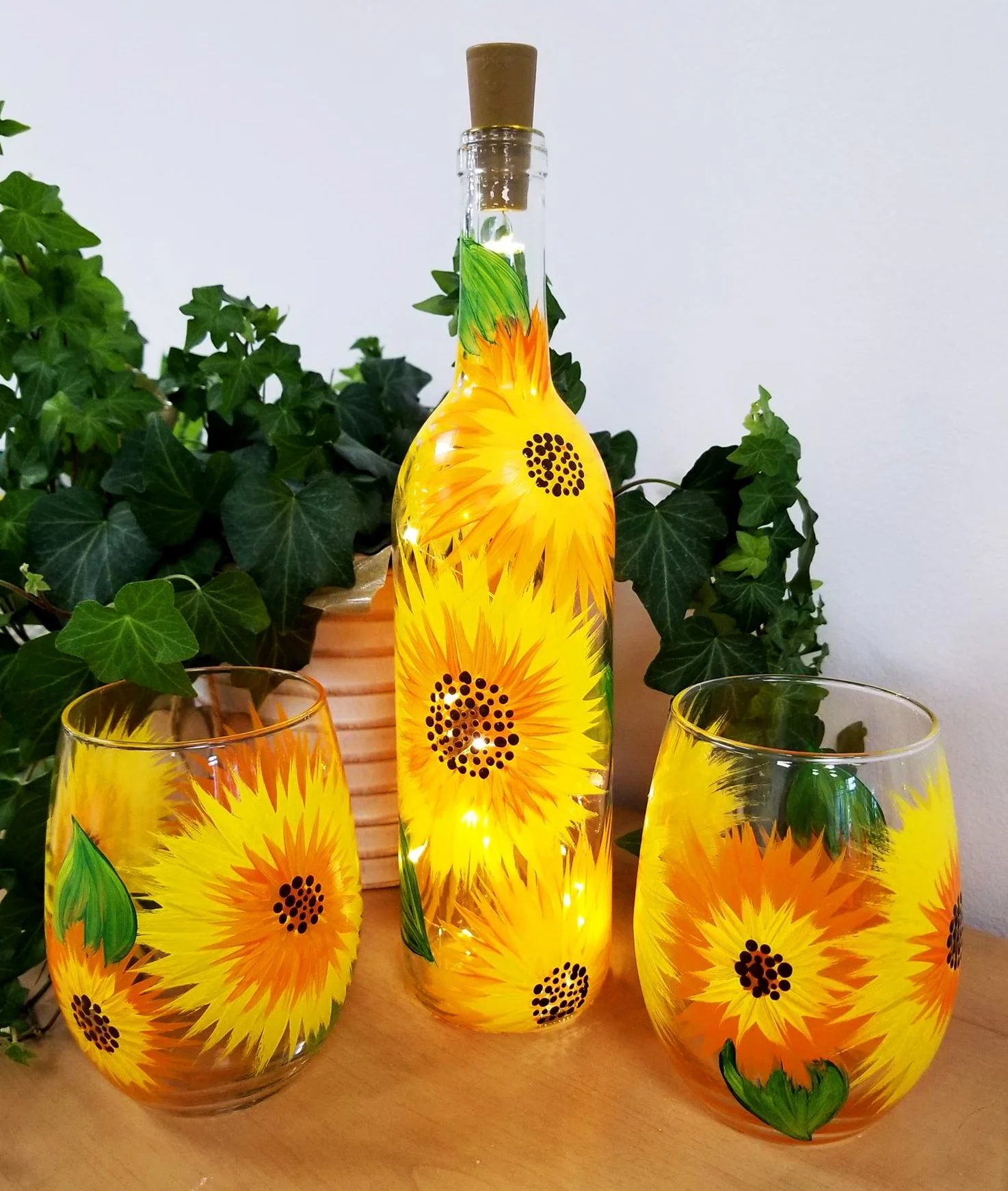 sunflower wine bottle SET.jpg