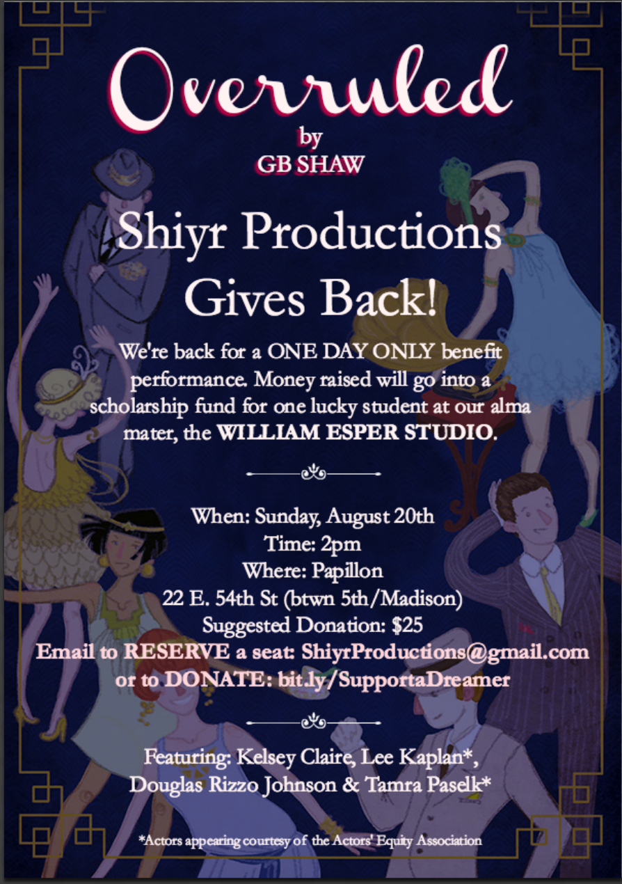 "Overruled" Gives Back - A Benefit Performance