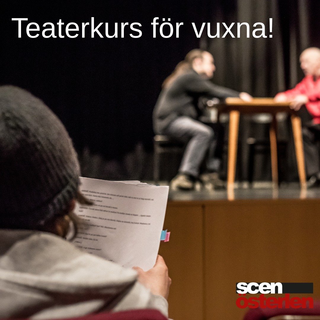 WOW! H&auml;r kommer en sp&auml;nnande nyhet som en h&auml;rlig, tidig julklapp!  Under n&auml;sta termin kommer vi att erbjuda en teaterkurs i komprimerat format f&ouml;r vuxna! 😍 Tagga n&aring;gon i kommentarerna som inte f&aring;r missa detta! 

