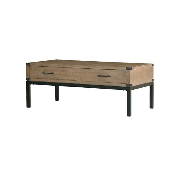 industrial wood coffee table