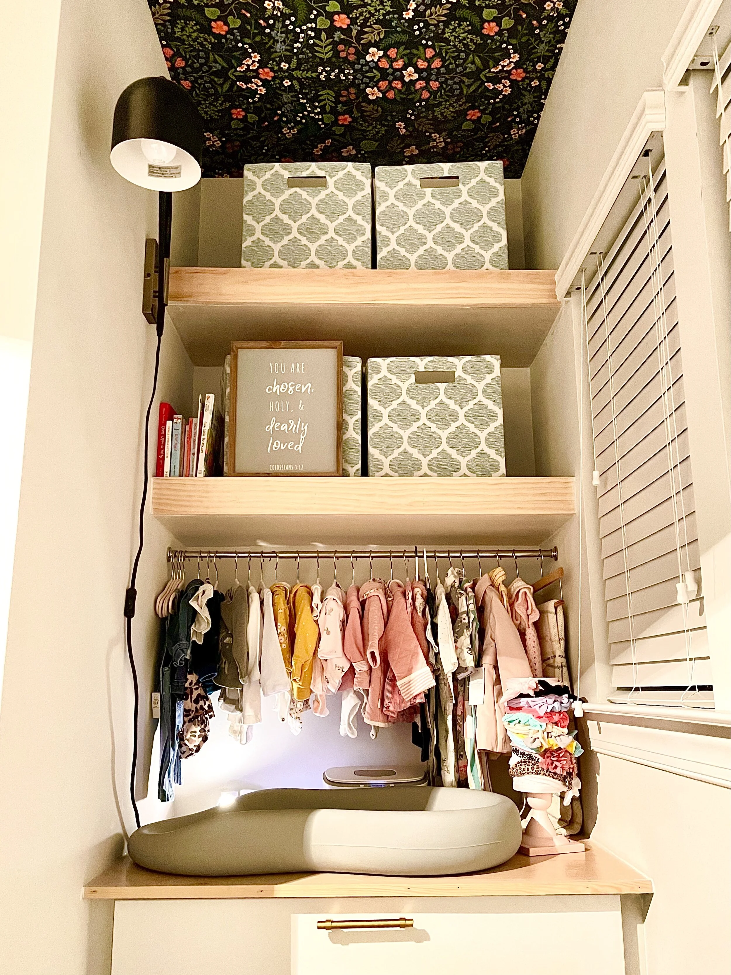 nursery changing table closet combo