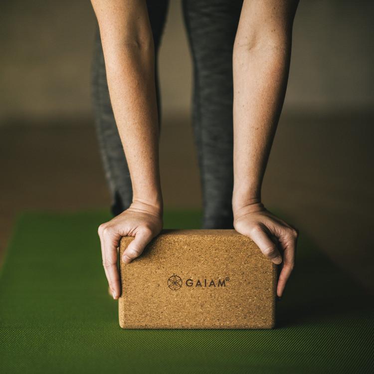 Gaiam cork yoga brick