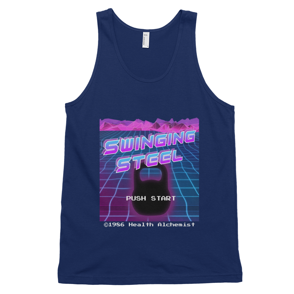 Swinging Steel Kettlebell Tank top design - Health Alchemist Training
