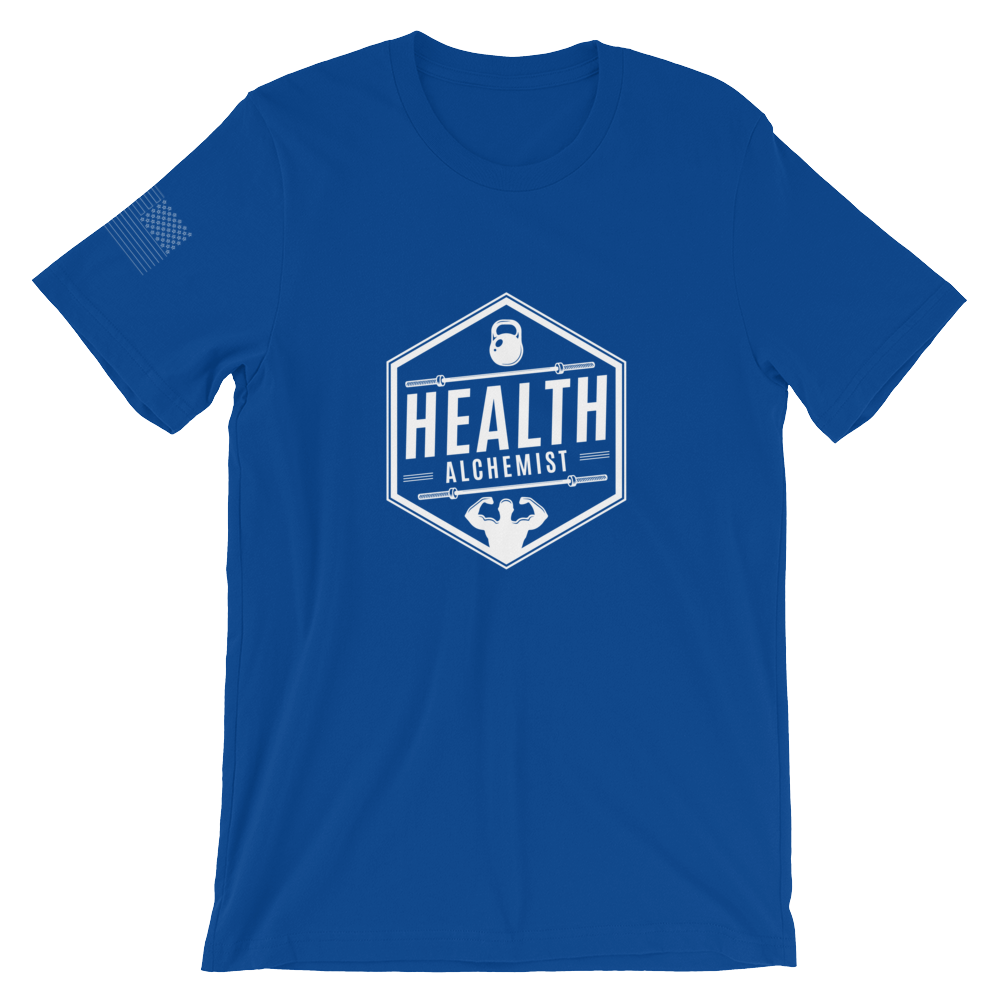 Healt-Alchemist-Wht_flagoutline2_mockup_Front_Wrinkled_True-Royal.png