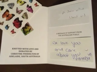 Messages of hope from Australia.