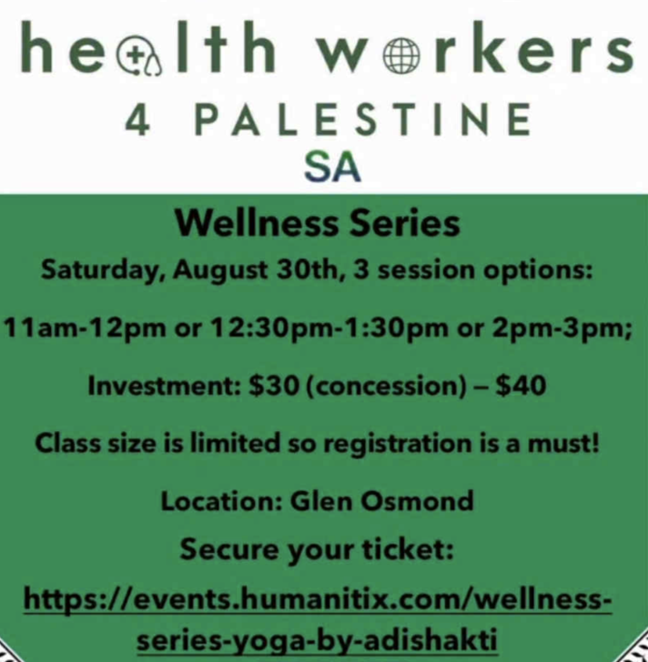Health Workers for Palestine Wellness Series