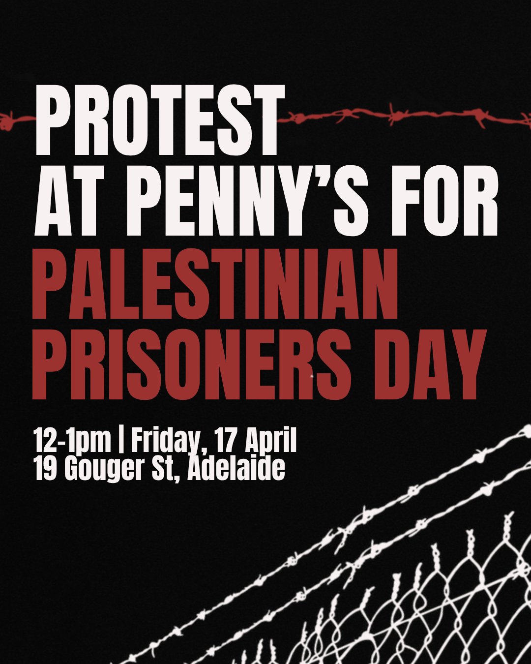 Protest at Penny's for Palestine Prisoners Day