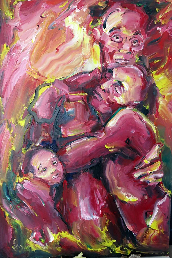 Die Familie, 2013, Öl/LW, 100x70 cm