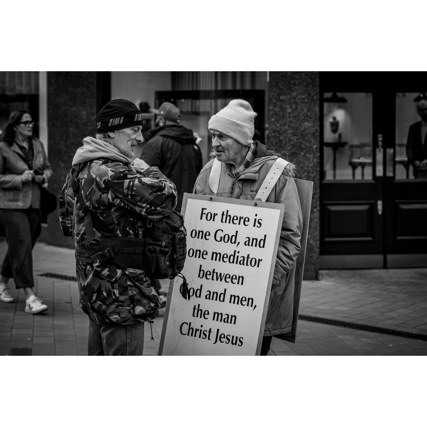 I&rsquo;ve taken many pictures of this chap over the last few years. He can usually be found, rain or shine, sometimes in the presence of other street preachers with his sandwich board communicating a variety of different messages while mingling with