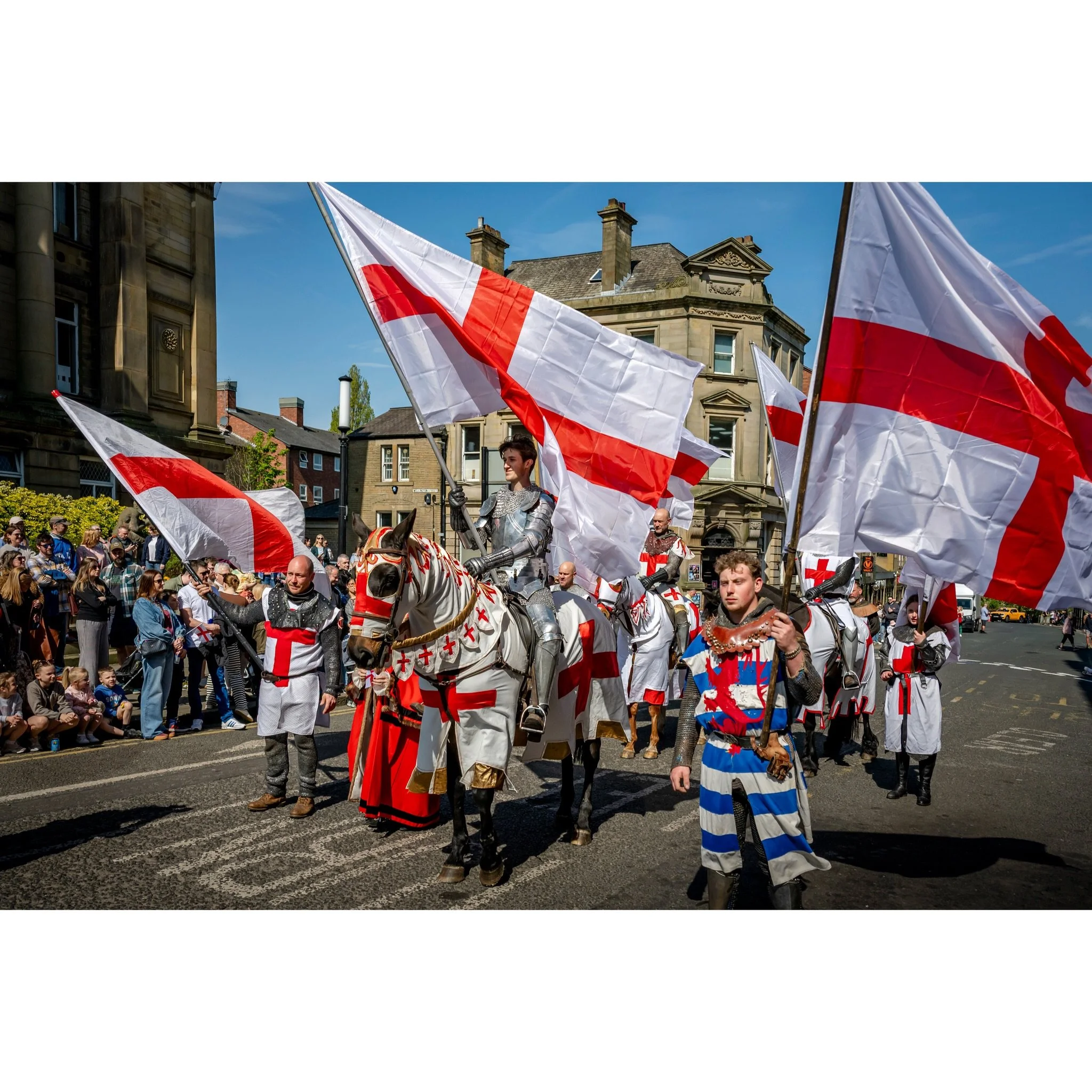 Sunday 26.04.26
The Knights of Nottingham take part in the annual Morley St George&rsquo;s Day celebrations.

#morleyleeds #stgeorgesday #knightsofnottingham #stgeorge