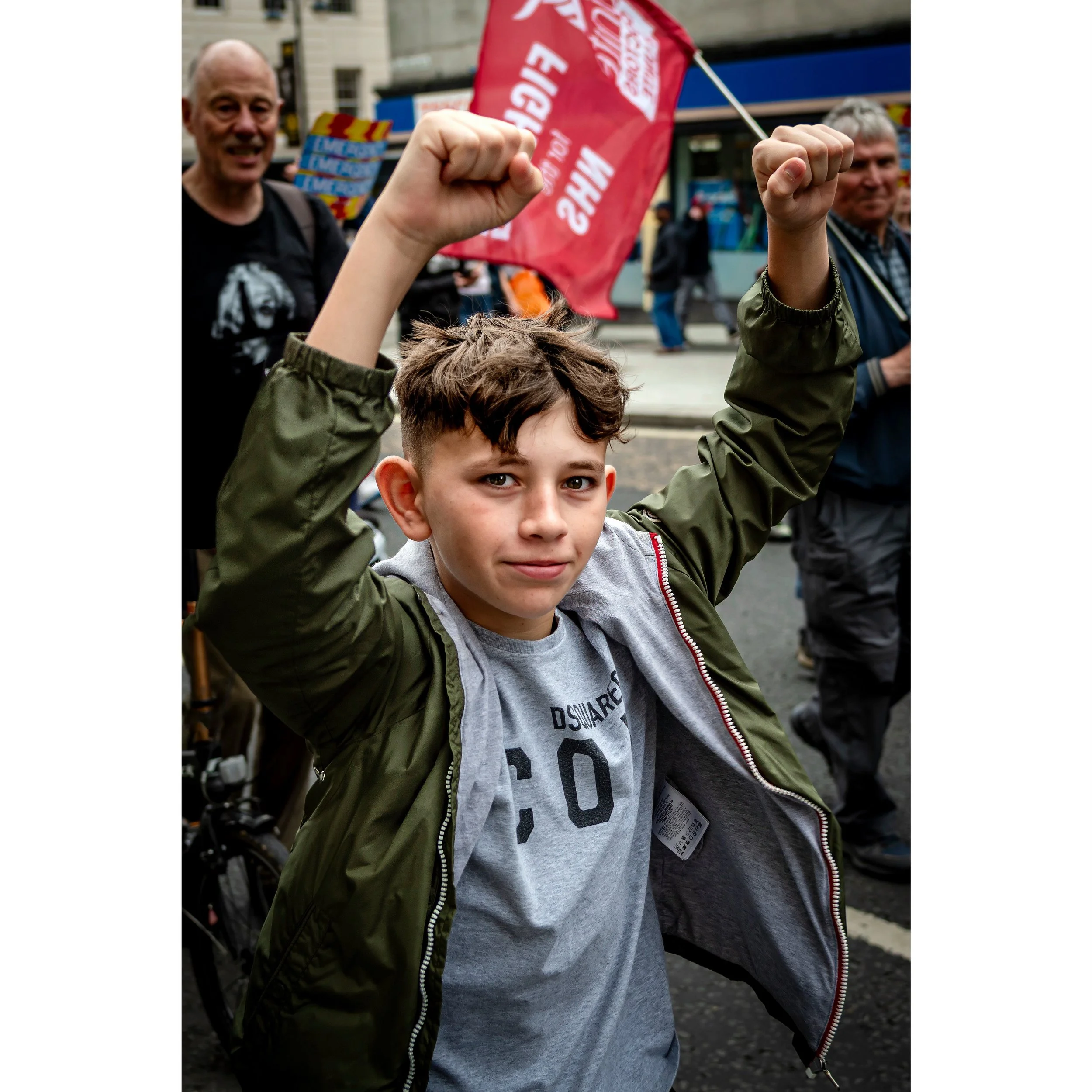 Joining in the march.

#lensculturestreets #streetportrait #activist #everybodystreet #streetpeople