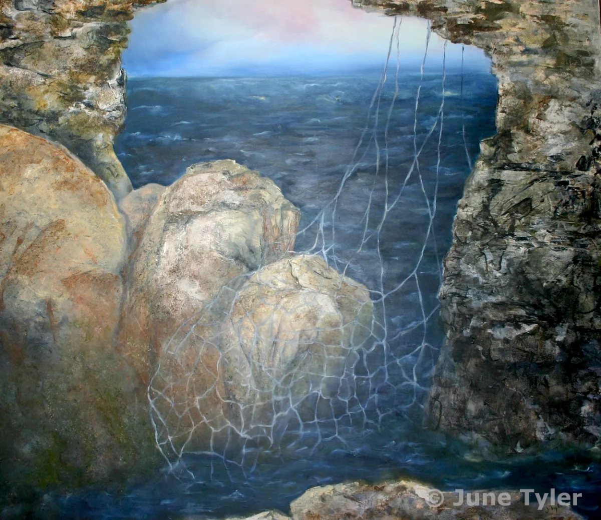 "Anemone Cave" 1990-91 Oil on Canvas 42" x 48"