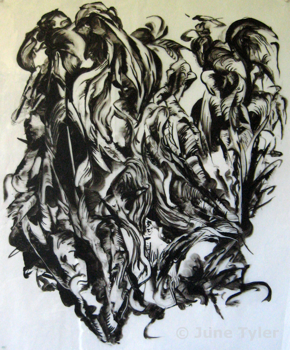 Untitled approx. 1990 Ink drawing on mylar 13.25" x 11" (image size)