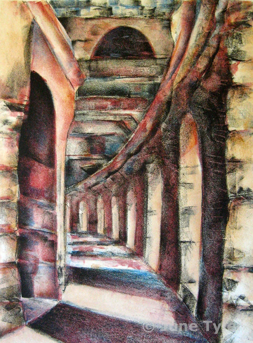 "Coliseum in Arles" 1987 - 88 Color Lithograph 15" x 11.25" (paper size)