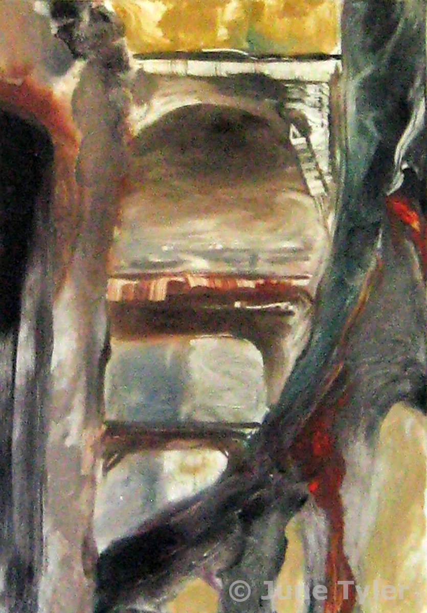  "Coliseum in Arles" 1987 Oil Monotype 7" x 5" (image size) 