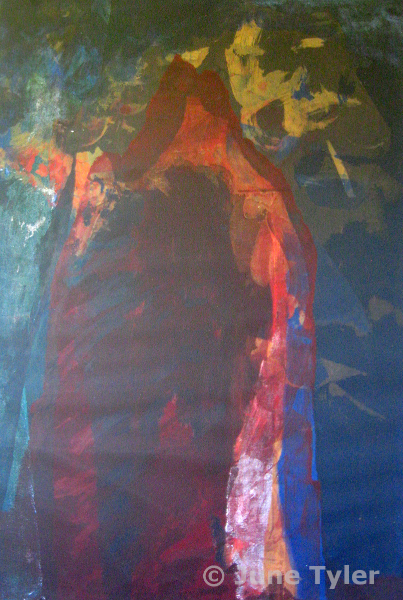 "Cave series" 1989 Silkscreen monoprint 22.5" x 15 1/8"