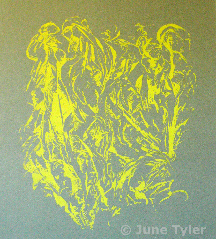  Untitled on green Canson paper approx. 1990 Silkscreen 19 5/8" x 13.5" (paper size) 