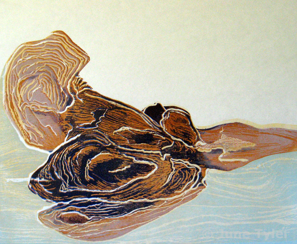  "From the Sea" 2011 Color Woodcut 8/10 9.75" x 12" approx. image size    