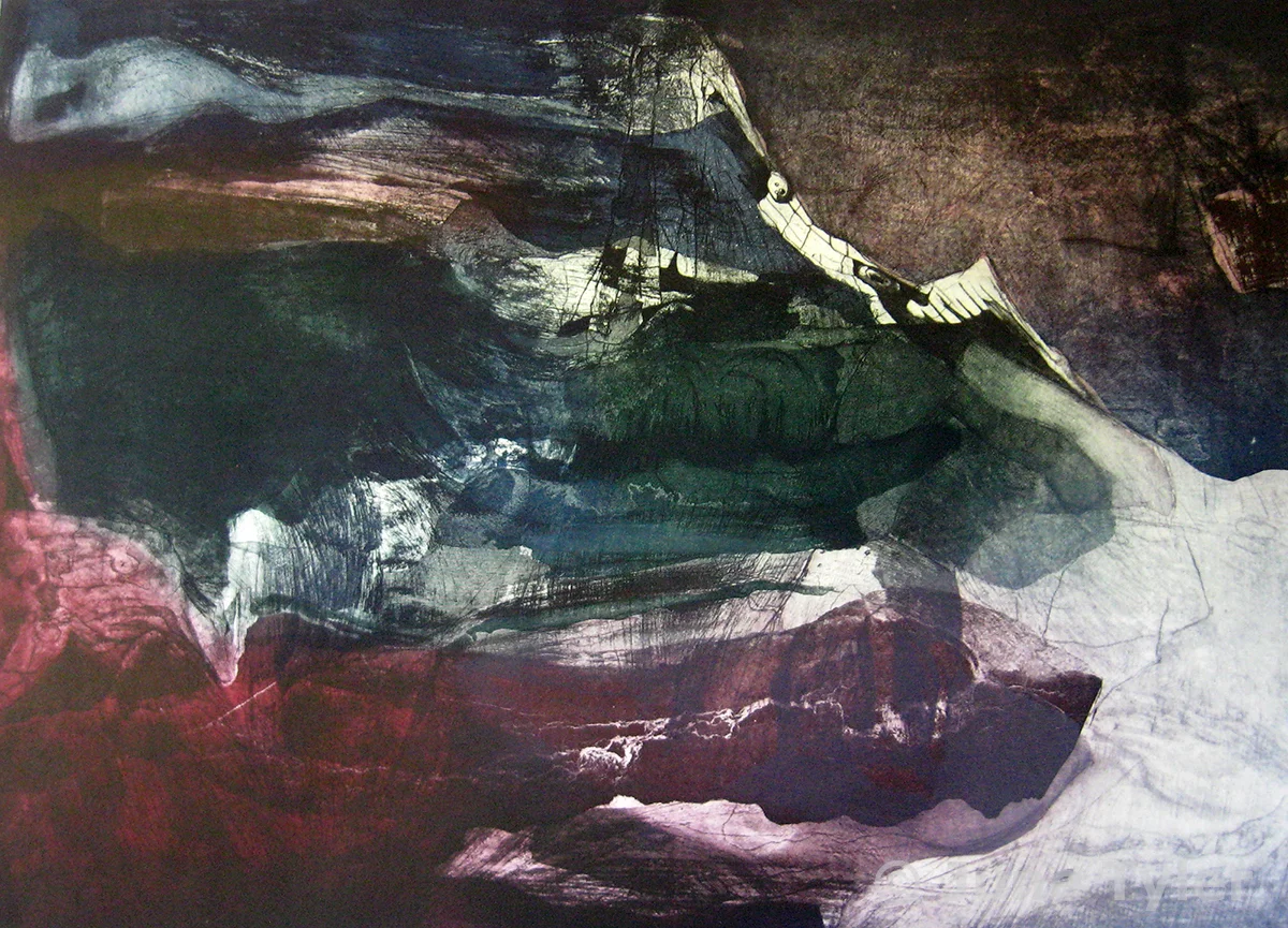 "August to May" 1978 - 1979 Color Intaglio 2/11 23 7/8" x 33 1/4"