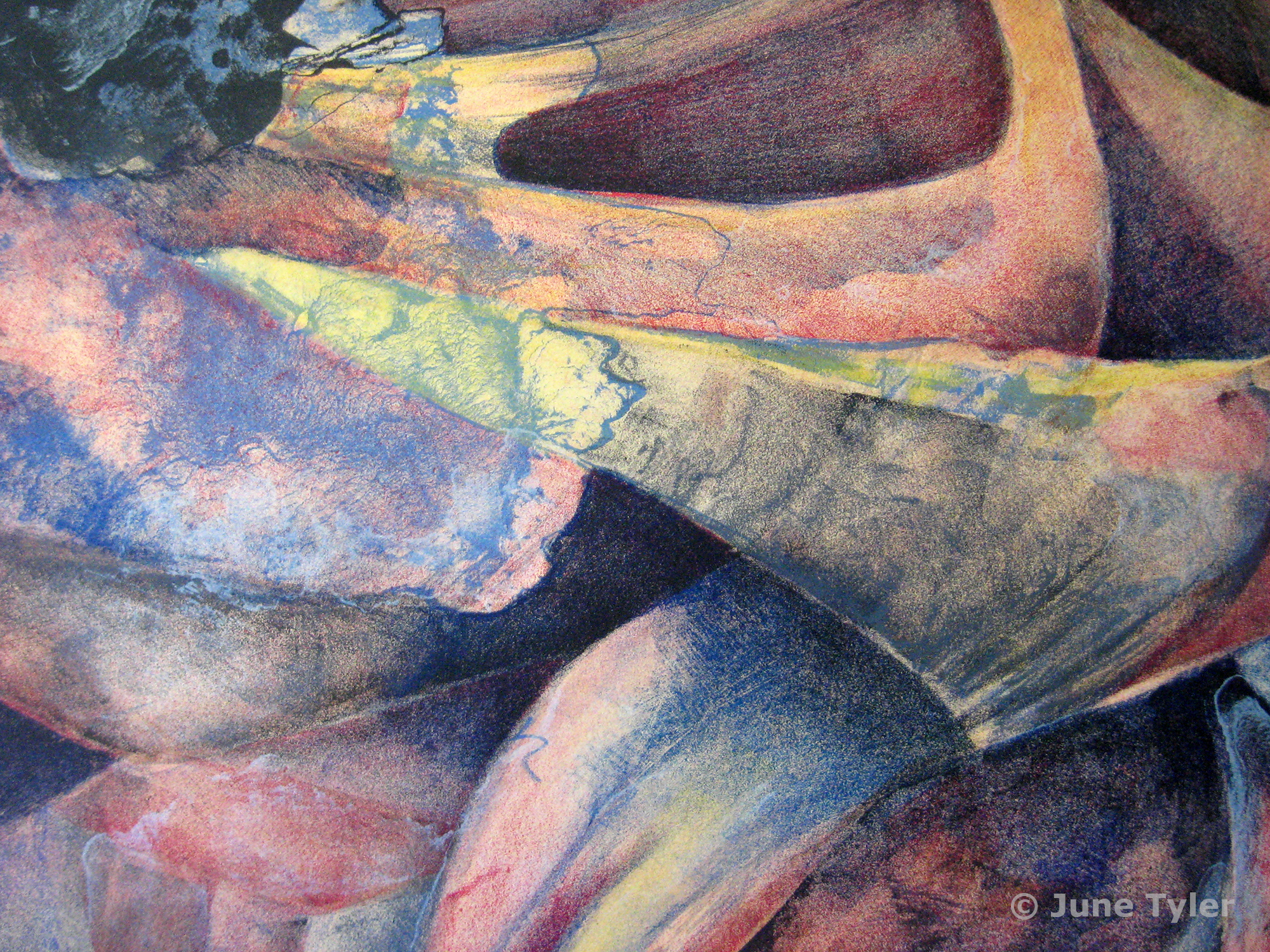  detail of "Night Journey" 1987-1988 Color Lithograph 