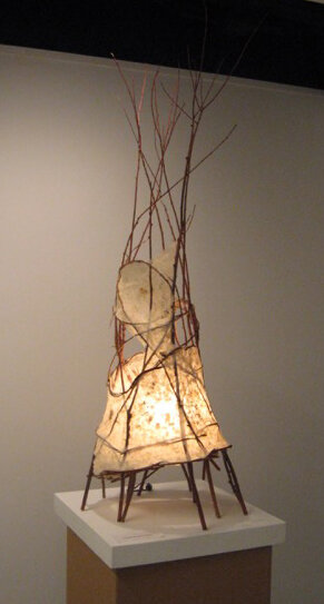 Luminaire on exhibit at Onondaga Community College's gallery in Syracuse, NY.