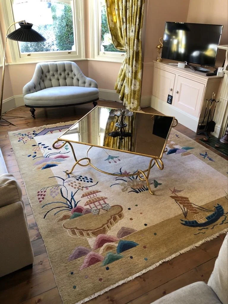 Antique Chinese Art Deco Carpet