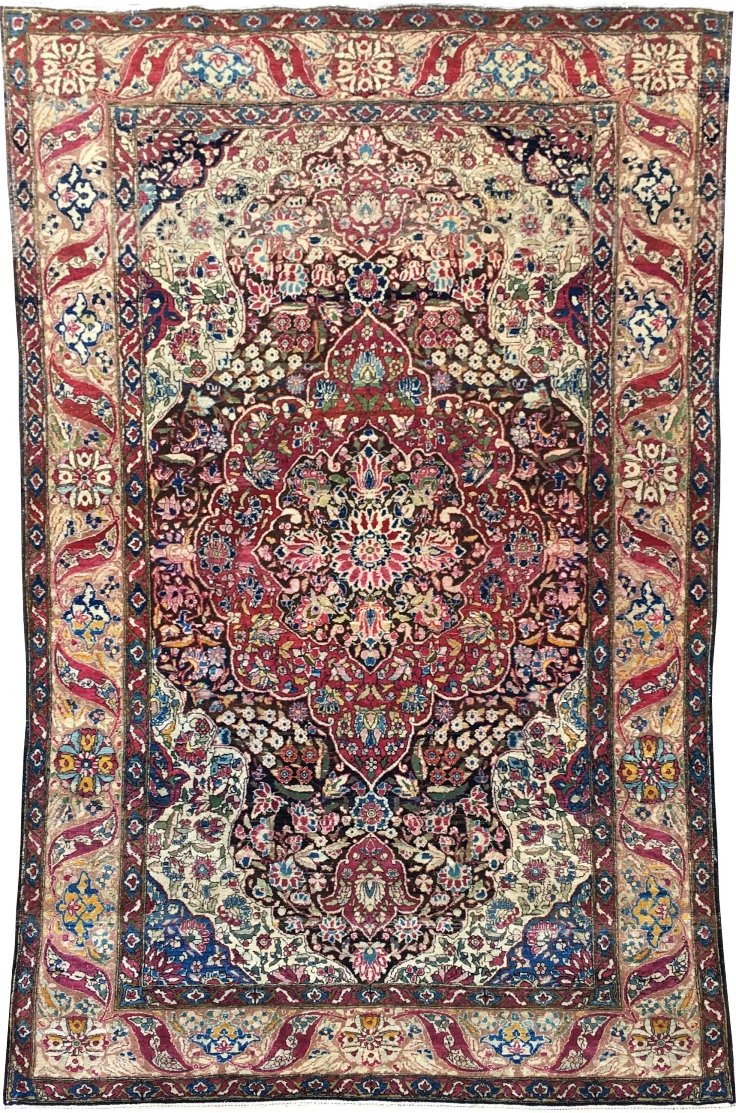20.12.00003 Antique Vintage Persian Isfahan Rug.jpg