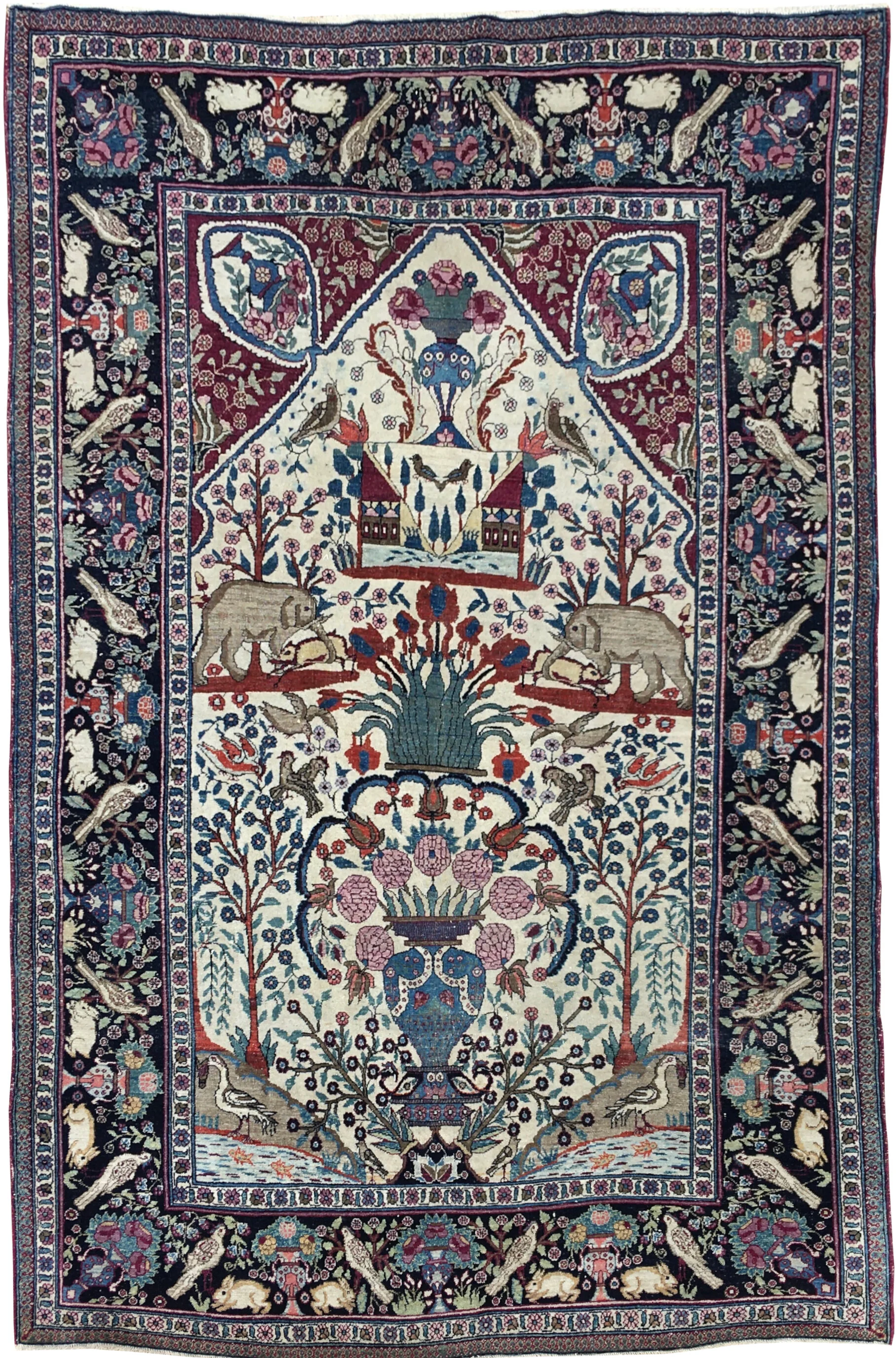 20.13.00001 Antique Vintage Persian Tehran Rug.jpg