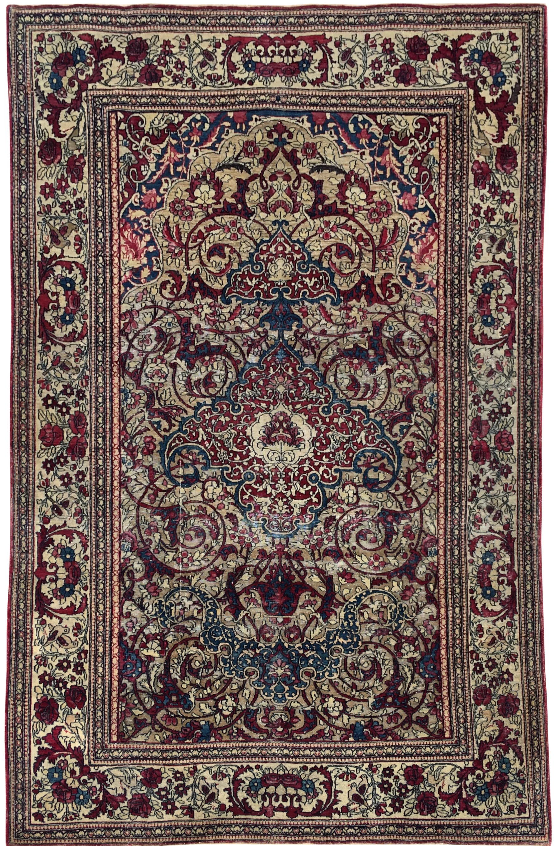 20.13.00002 Antique Vintage Persian Isfahan Rug.jpg
