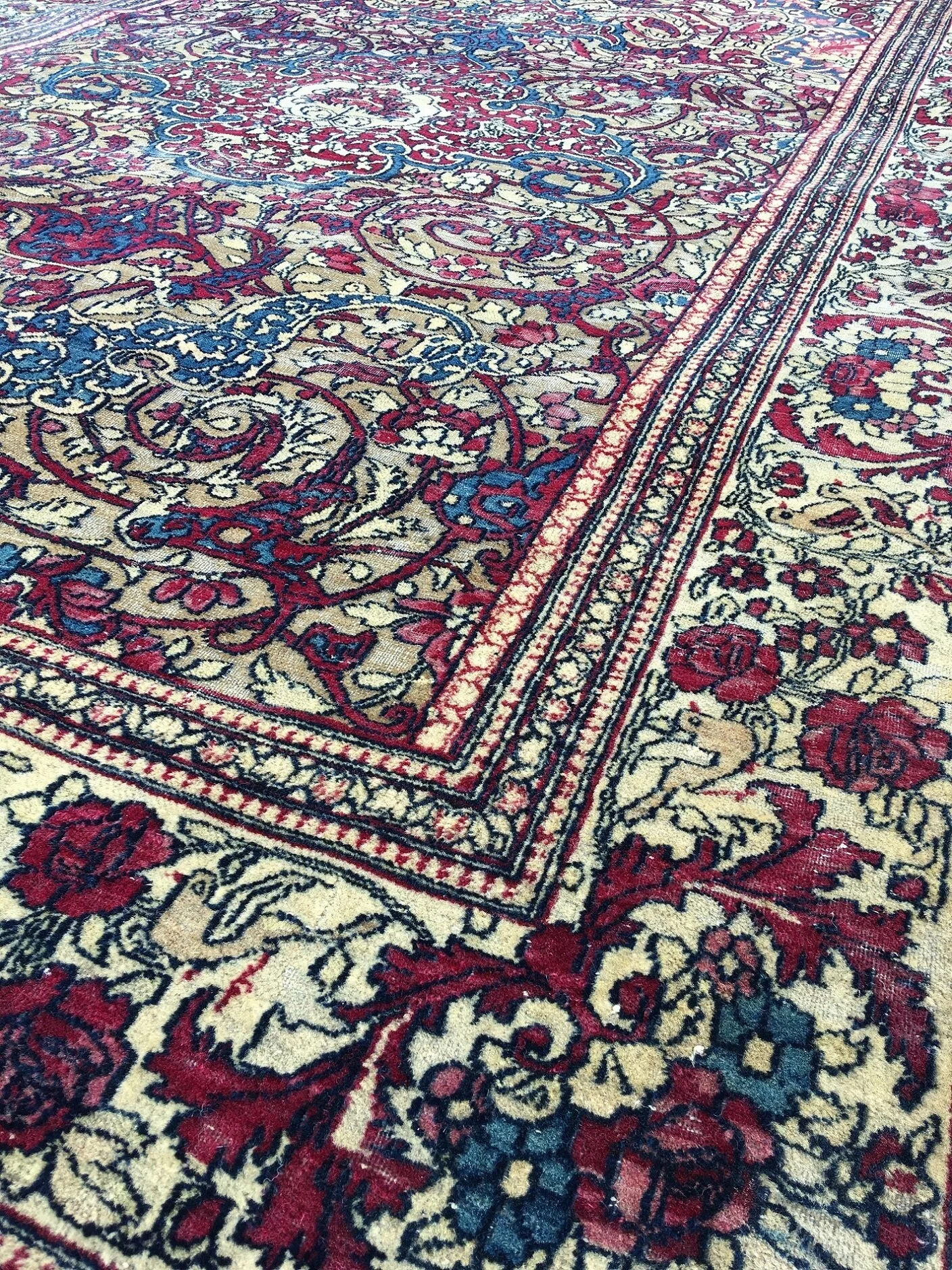 20.13.00002_4 Antique Vintage Persian Isfahan Rug.JPG