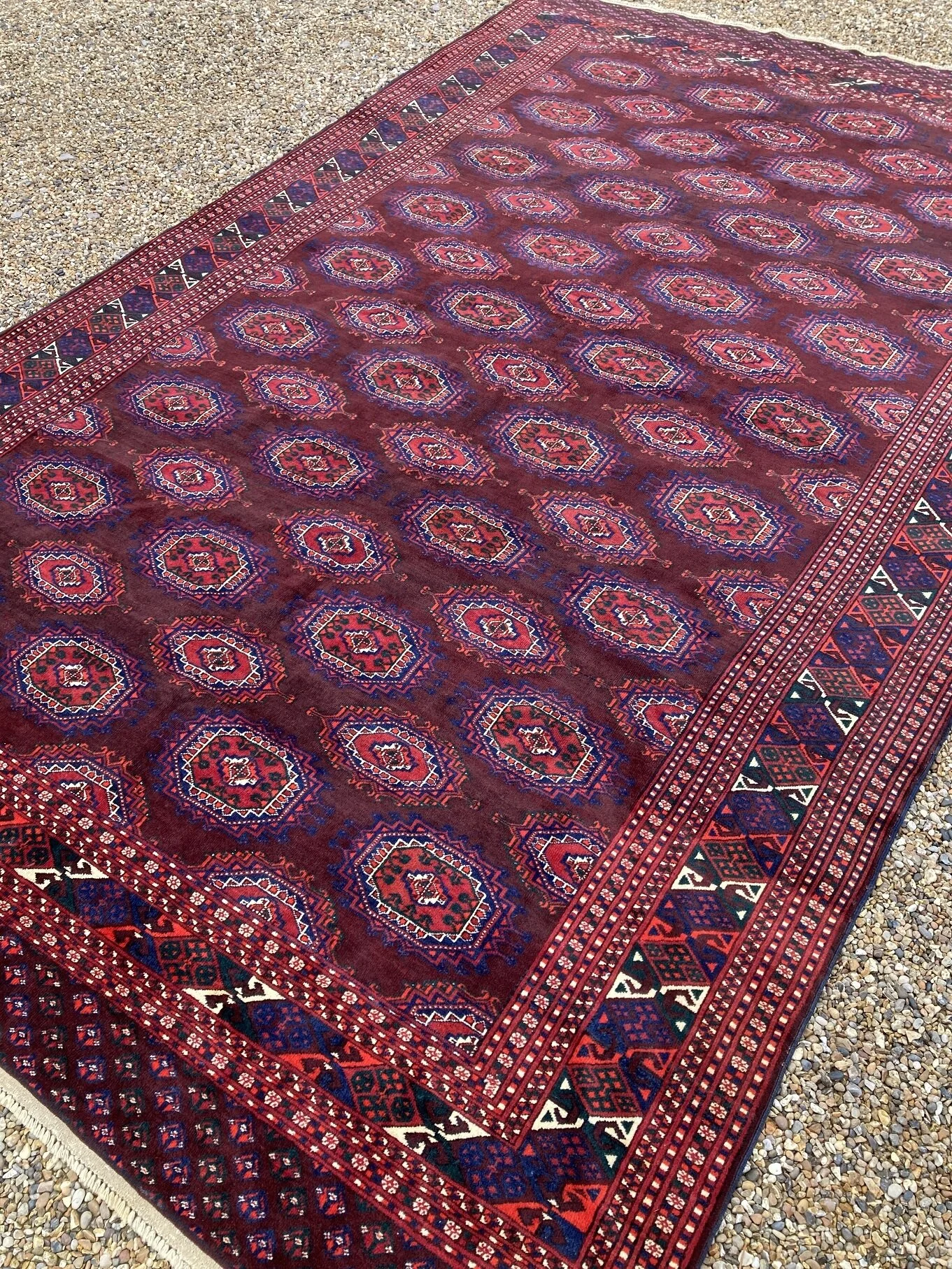 21.12.000010_6 Antique Turkmenistan Bokhara Carpet.JPG