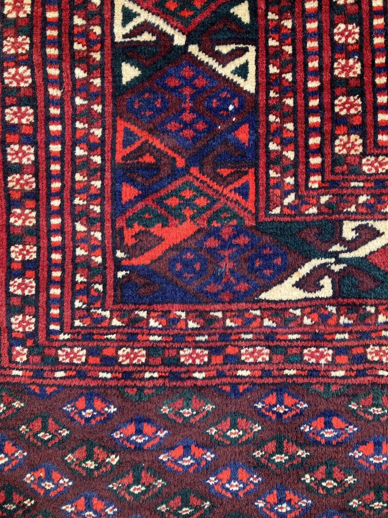 21.12.000010_8 Antique Turkmenistan Bokhara Carpet.JPG