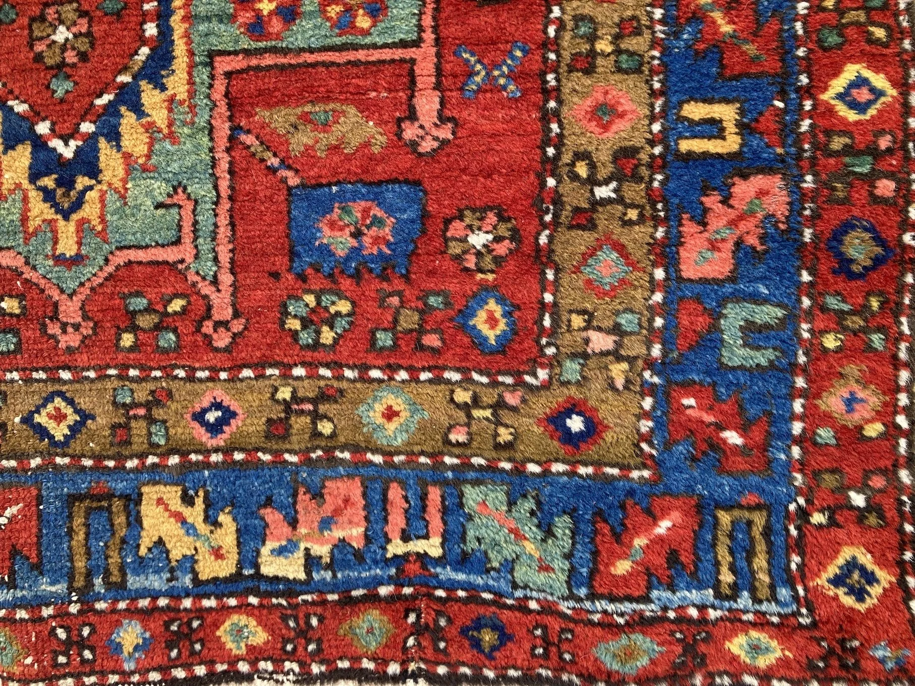 220100007_3 Antique Persian Heriz Runner.JPG